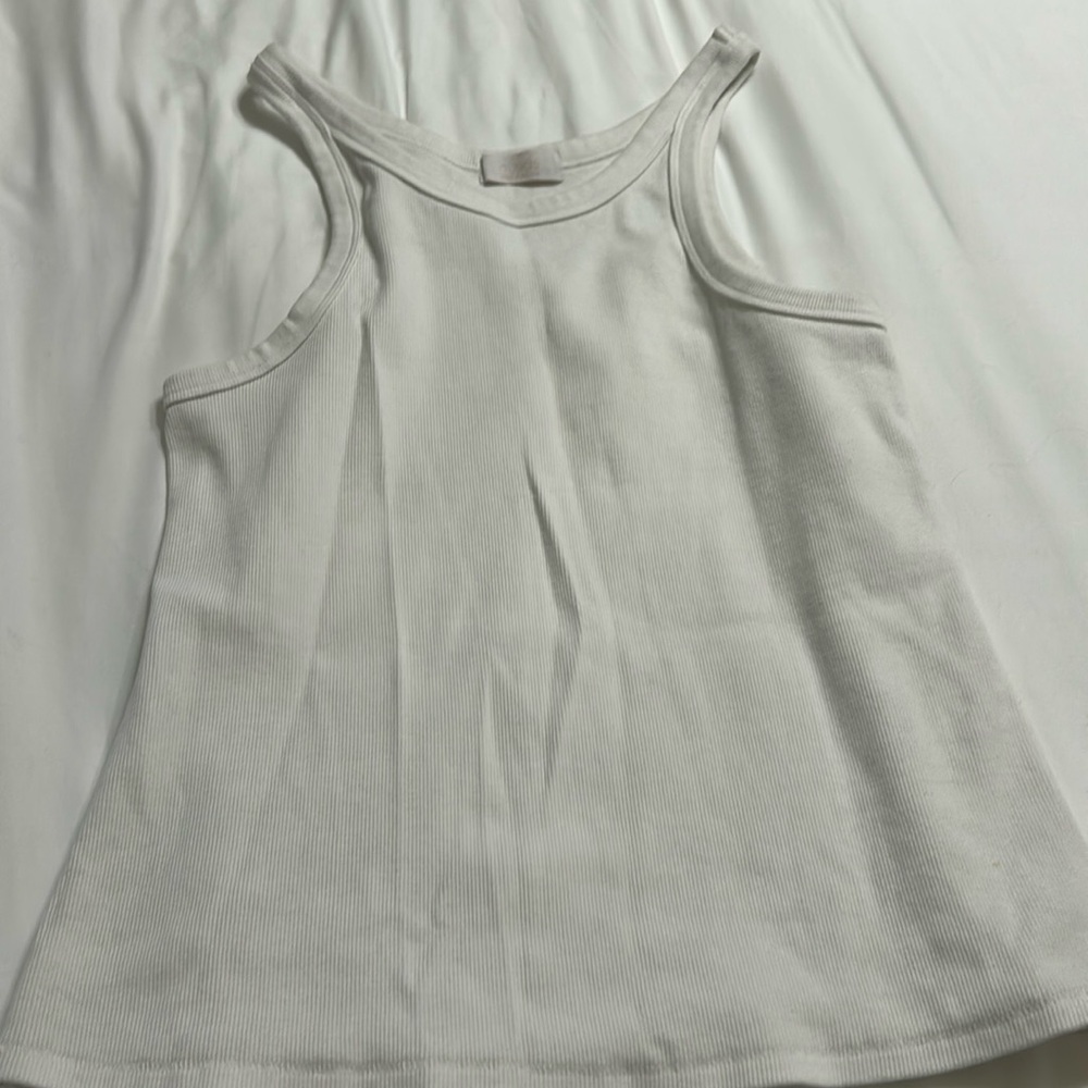 Nuuds Soft White Cotton Blend Tank